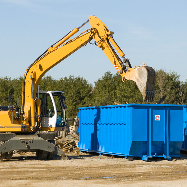 are there any restrictions on where a residential dumpster can be placed in Malakoff